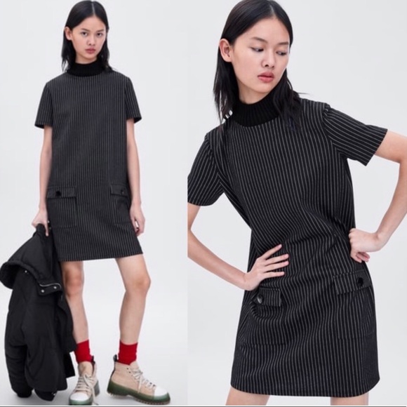 zara pinstripe dress